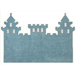 blue child rug castle in washing machine washable cotton cas az image